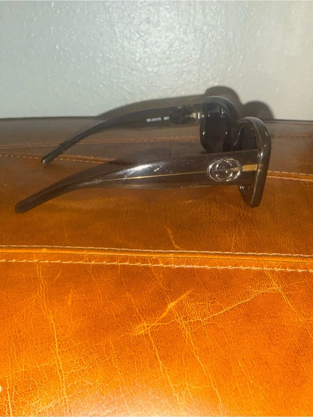 Gucci Brown Rectangular Sunglasses